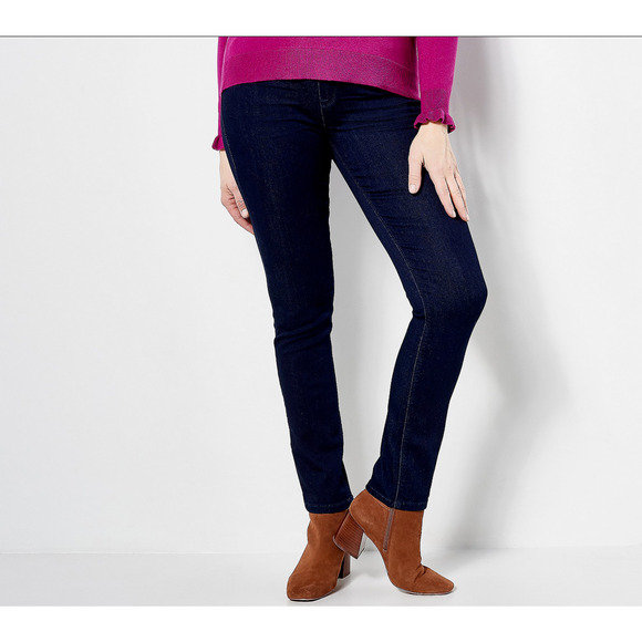 LAURIE FELT NEW $77 Silky Denim Easy Skinny Jean w/ Cambre Indigo PS‎ - Picture 1 of 3